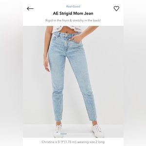 AE Strigid Mom Jean. Size 6-regular.